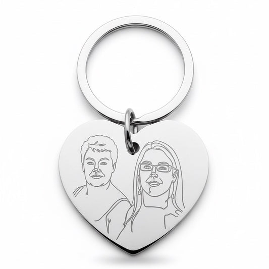 Custom heart Keychain