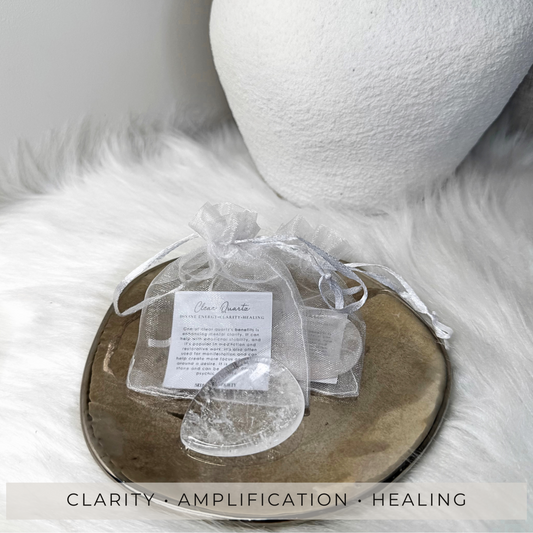 Clear Quartz Palm Stone