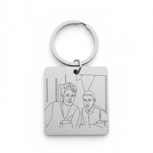 Custom square Keychain